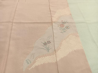 平和屋着物●色留訪問着　絞り　道長花文　仮絵羽　正絹　逸品　未使用　AABM4158fy