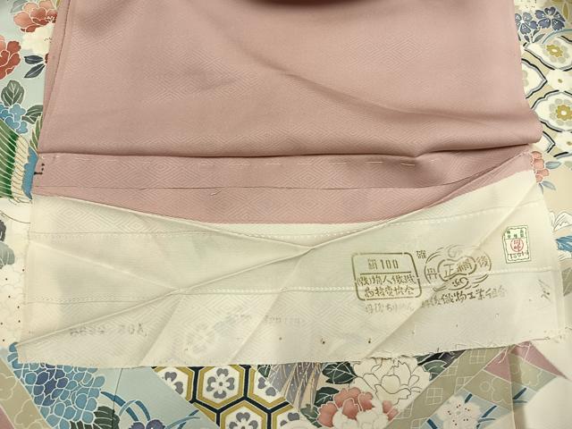 平和屋着物●色留訪問着　堅牢染　孔雀花文　丹後ちりめん　金彩　仮絵羽　正絹　逸品　未使用　AABM4160fy