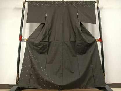平和屋着物●本場大島紬　訪問着　井桁絣　正絹　逸品　未使用　AABM4162fy