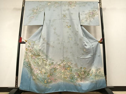 平和屋着物●訪問着　絞り　辻が花　暈し染め　金彩　さが美扱い　正絹　逸品　AABM4164fy