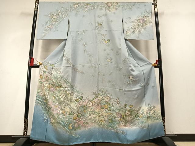 平和屋着物●訪問着　絞り　辻が花　暈し染め　金彩　さが美扱い　正絹　逸品　AABM4164fy