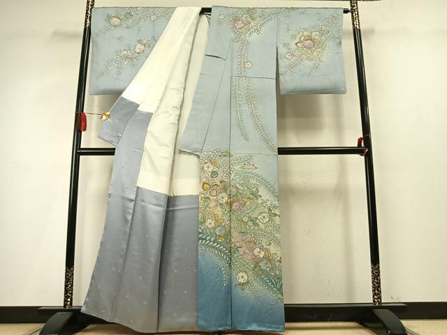 平和屋着物●訪問着　絞り　辻が花　暈し染め　金彩　さが美扱い　正絹　逸品　AABM4164fy