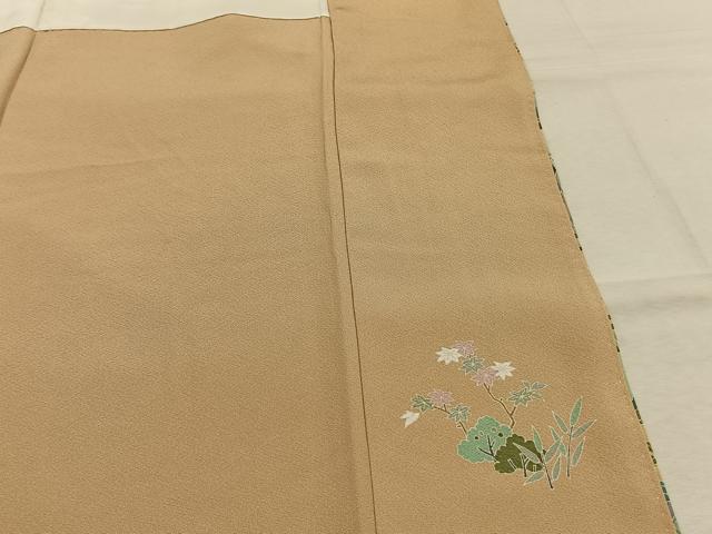 平和屋着物●訪問着　友禅　松竹梅　風景文　暈し染め　正絹　逸品　AABM4170fy