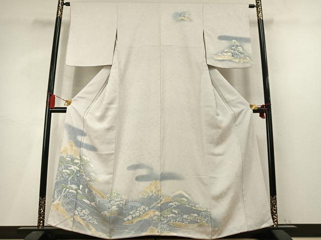 平和屋着物●訪問着　風景松文　暈し染め　正絹　逸品　AABM4175fy