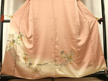 平和屋着物●訪問着　辻が花　螺鈿　暈し染め　金銀彩　正絹　逸品　AABM4177fy