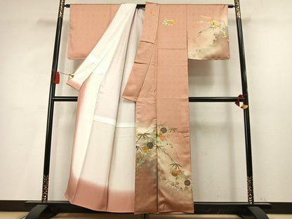 平和屋着物●訪問着　辻が花　螺鈿　暈し染め　金銀彩　正絹　逸品　AABM4177fy