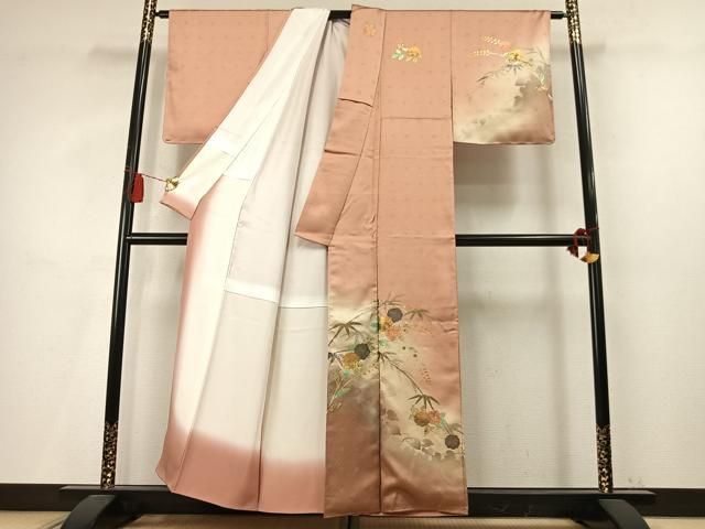 平和屋着物●訪問着　辻が花　螺鈿　暈し染め　金銀彩　正絹　逸品　AABM4177fy