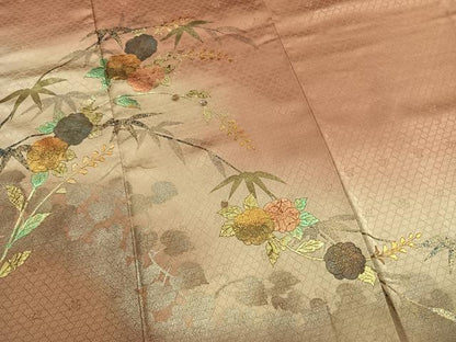 平和屋着物●訪問着　辻が花　螺鈿　暈し染め　金銀彩　正絹　逸品　AABM4177fy