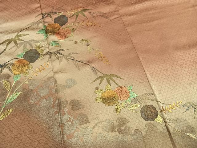 平和屋着物●訪問着　辻が花　螺鈿　暈し染め　金銀彩　正絹　逸品　AABM4177fy