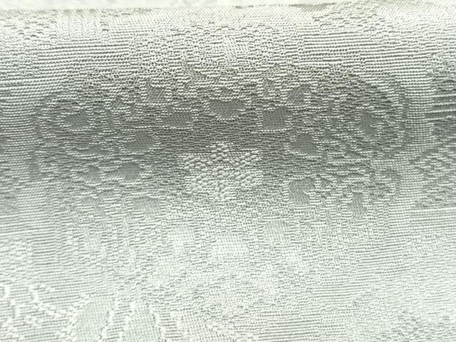 平和屋着物●上質な色無地　切嵌吉祥花地紋　薄雲鼠色　正絹　逸品　未使用　AABM4185fy