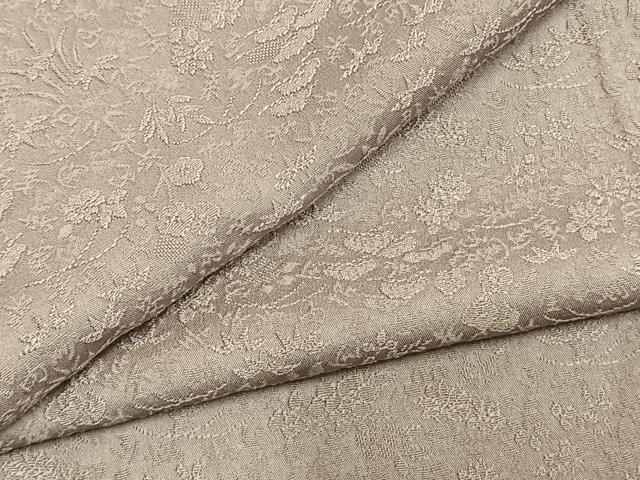 平和屋着物●上質な色無地　草花地紋　鴇鼠色　正絹　逸品　未使用　AABM4188fy