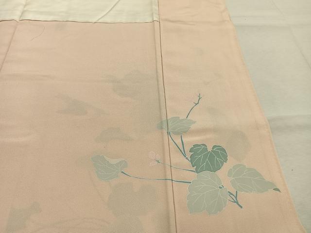 平和屋着物●訪問着　友禅　作家物　花鳥文　正絹　逸品　AABM4198fy