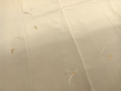 平和屋着物●訪問着　総刺繍　松葉　暈し染め　金糸　正絹　逸品　AABM4200fy