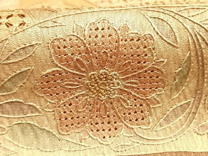 平和屋着物●中国三大刺繍　スワトウ刺繍　汕頭刺繍　総刺繍　訪問着　吉祥草花文　暈し染め　正絹　逸品　AABM4203fy