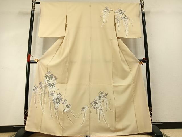 平和屋着物●訪問着　草花文　金彩　洗える着物　AABM4210fy