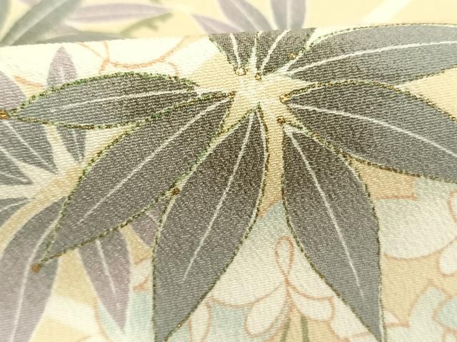 平和屋着物●訪問着　草花文　金彩　洗える着物　AABM4210fy
