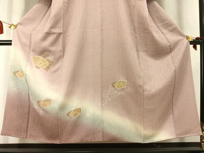 平和屋着物●中国三大刺繍 スワトウ刺繍 汕頭刺繍 総刺繍 訪問着 地紙重ね文 暈し染め 金糸 丹後ちりめん 反端付き 正絹 逸品 AABM4230fy