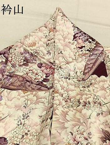 平和屋着物●豪華振袖　草花文　金彩　正絹　逸品　AABM4237fy