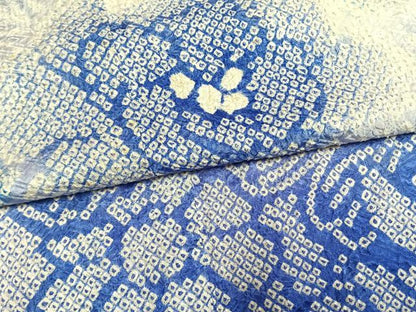 平和屋着物●豪華振袖　総絞り　草花文　暈し染め　正絹　逸品　AABM4258fy