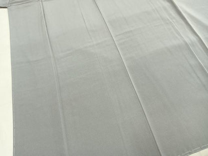 平和屋着物●上質な色無地　灰青色　丹後ちりめん　反端付き　正絹　逸品　未使用　AABM4268fy