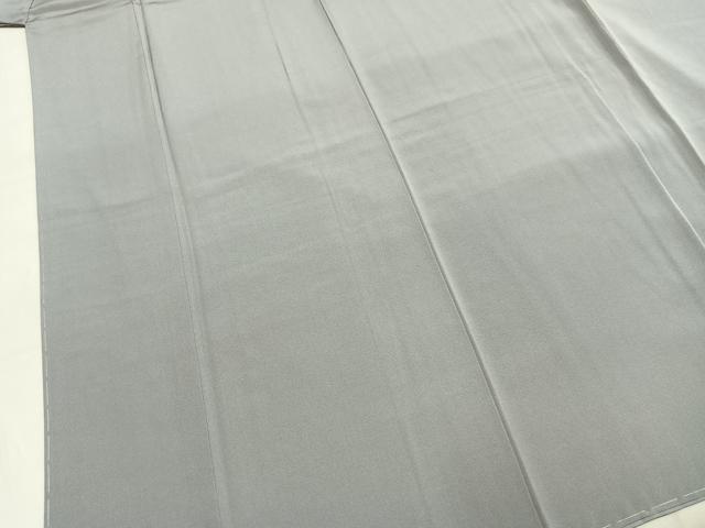 平和屋着物●上質な色無地　灰青色　丹後ちりめん　反端付き　正絹　逸品　未使用　AABM4268fy
