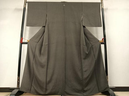 平和屋着物●上質な色無地　千歳茶色　西武百貨店扱い　正絹　逸品　AABM4277fy