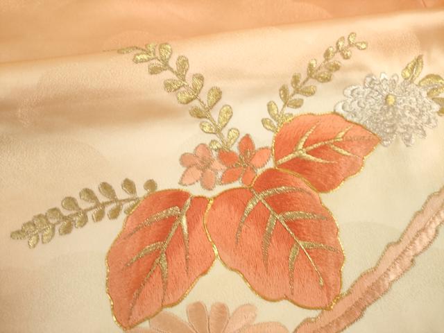 平和屋着物●豪華振袖　総刺繍　鳳凰花文　金銀糸　正絹　逸品　AABM4283ck