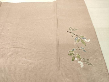 平和屋着物●中国三大刺繍　汕頭刺繍　スワトウ刺繍　訪問着　亀甲花文　暈し染め　正絹　逸品　AABM4291ck