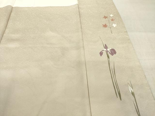 平和屋着物●訪問着　駒刺繍　群れ鶴文　金彩　正絹　逸品　AABM4294ck