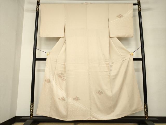 平和屋着物●中国三大刺繍　スワトウ刺繍　汕頭刺繍　総刺繍　訪問着　絞り　花菱文　西武百貨店扱い　正絹　逸品　AABM4296ck