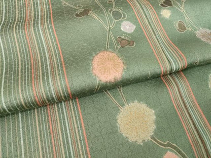 平和屋着物●訪問着　絞り　花間道　金彩　正絹　逸品　AABM4299ck