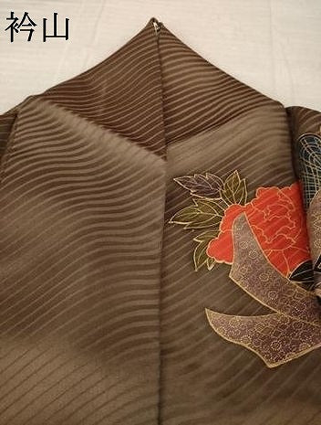 平和屋着物●豪華振袖　駒刺繍　御所車鴛鴦花文　正絹　逸品　AABM4304ck