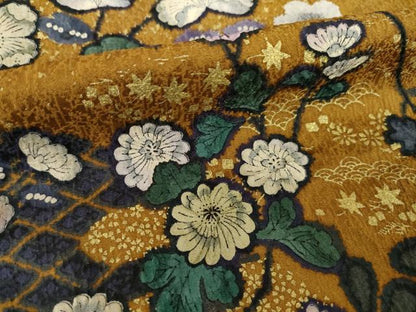 平和屋着物●豪華振袖　辻が花　枝花文　暈し染め　金彩　正絹　逸品　AABM4307ck