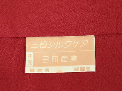 平和屋着物●豪華振袖　駒刺繍　花蝶文　暈し染め　金彩　正絹　逸品　AABM4310ck