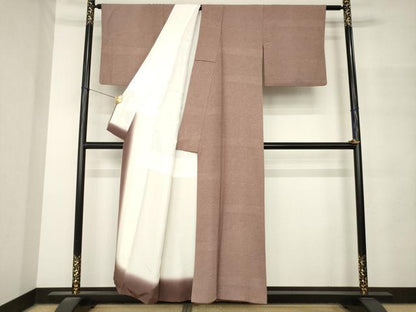 平和屋着物●江戸小紋　横段吉祥文　正絹　逸品　AABM4318ck