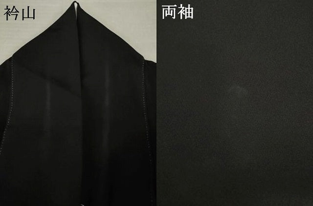 平和屋着物●金彩友禅作家　金彩の魔術師　堀省平　金煌織　黒留袖　群れ鶴花文　金彩　正絹　逸品　AABM4324ck