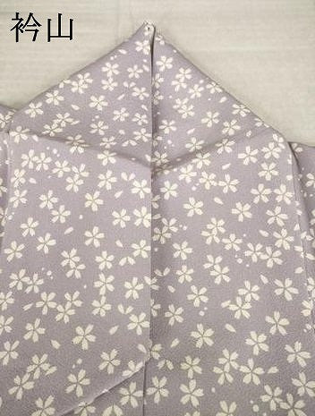 平和屋着物●洛楽人工房　(玉蟲染)　訪問着　桜文　正絹　逸品　AABM4325ck