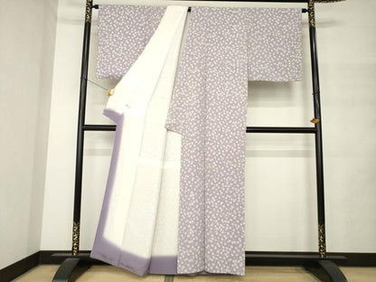 平和屋着物●洛楽人工房　(玉蟲染)　訪問着　桜文　正絹　逸品　AABM4325ck