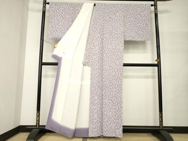 平和屋着物●洛楽人工房　(玉蟲染)　訪問着　桜文　正絹　逸品　AABM4325ck