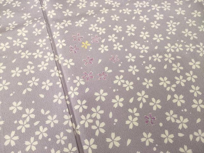 平和屋着物●洛楽人工房　(玉蟲染)　訪問着　桜文　正絹　逸品　AABM4325ck
