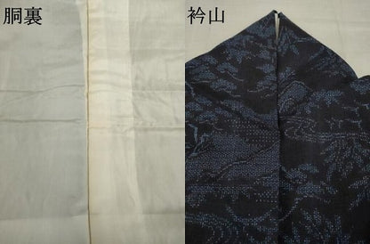 平和屋着物●人間国宝　田中林次　本場結城紬　重要無形文化財　100亀甲　流水風景花文　証紙付き　正絹　逸品　AABM4329ck