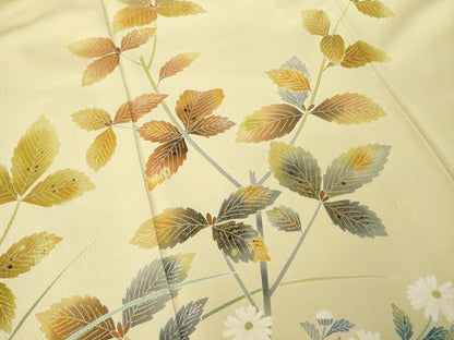 平和屋着物●人間国宝・羽田登喜男　訪問着　花鳥文　正絹　逸品　AABM4335ck