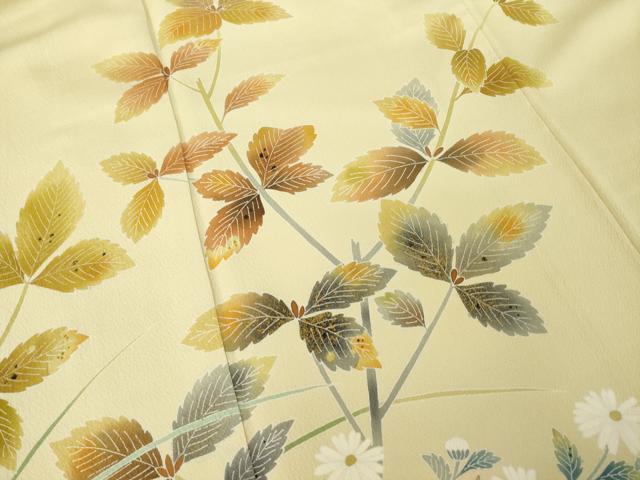 平和屋着物●人間国宝・羽田登喜男　訪問着　花鳥文　正絹　逸品　AABM4335ck