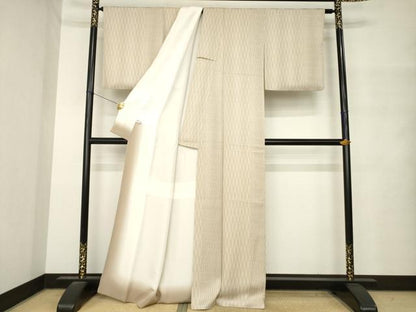 平和屋着物●上質な小紋　立涌間道　正絹　逸品　AABM4344ck
