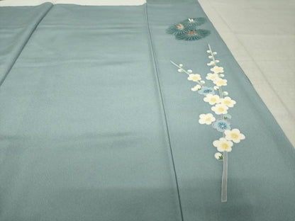 平和屋着物●本加賀友禅作家　金丸充夫　訪問着　松　梅　桐　正絹　逸品　未使用　AABM4347ck