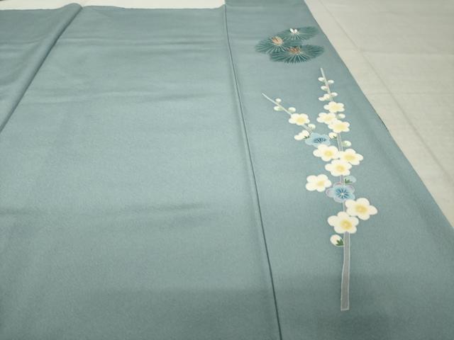 平和屋着物●本加賀友禅作家　金丸充夫　訪問着　松　梅　桐　正絹　逸品　未使用　AABM4347ck