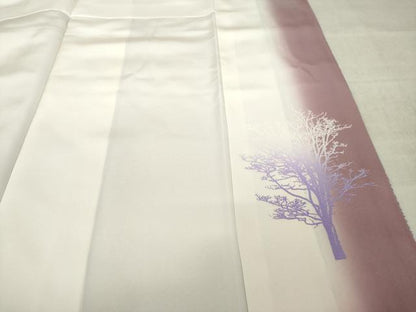 平和屋着物●日展作家　山本唯与志　レリーフ染　小紋　霞文　正絹　逸品　AABM4348ck