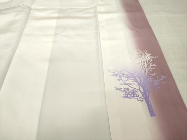 平和屋着物●日展作家　山本唯与志　レリーフ染　小紋　霞文　正絹　逸品　AABM4348ck