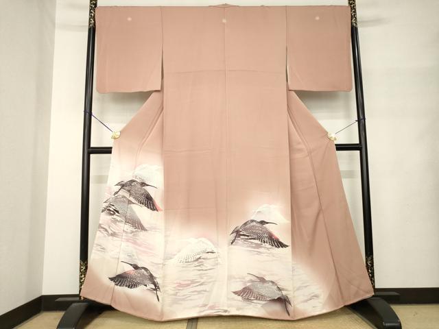 平和屋着物●日展作家　山本唯与志　レリーフ染　色留袖　飛鳥文　暈し染め　正絹　逸品　AABM4349ck