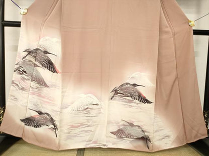 平和屋着物●日展作家　山本唯与志　レリーフ染　色留袖　飛鳥文　暈し染め　正絹　逸品　AABM4349ck
